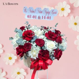 giỏ hoa để bàn